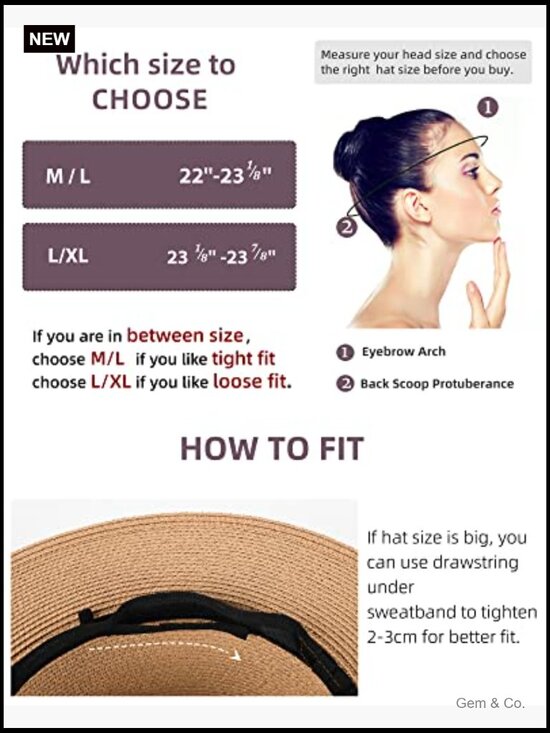 Wide Brim Straw Fedora Panama Hat UPF 50 Sun Protection Summer Beach